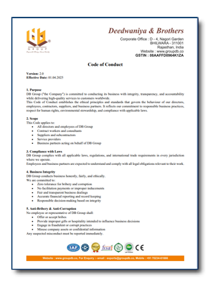 DB Group Code of Conduct