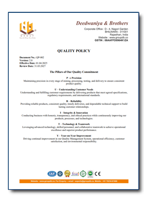 DB Group Quality Policy